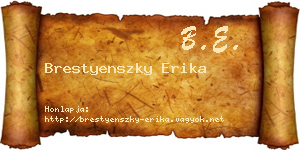 Brestyenszky Erika névjegykártya
